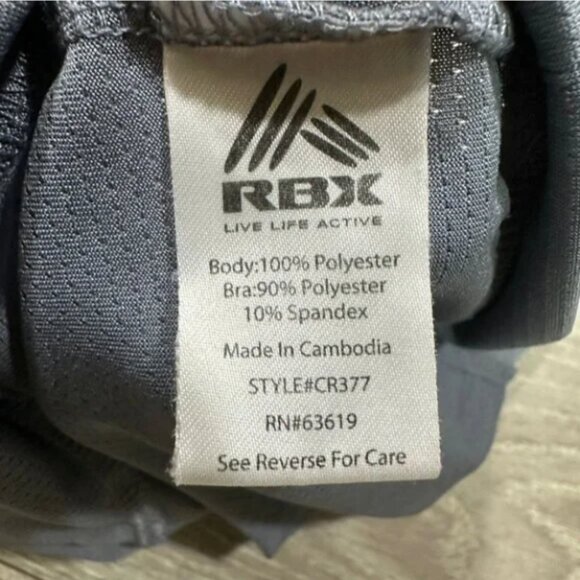 RBX Performance Sport Tank with Built-in Bra Activewear Size XL - Picture 9 of 10